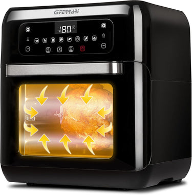 G3 Ferrari G10136-Friggisano 2.0 - Horno Air Fryer, 1500 W, 11 litros, plástico, negro